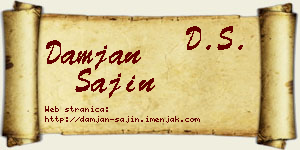 Damjan Šajin vizit kartica